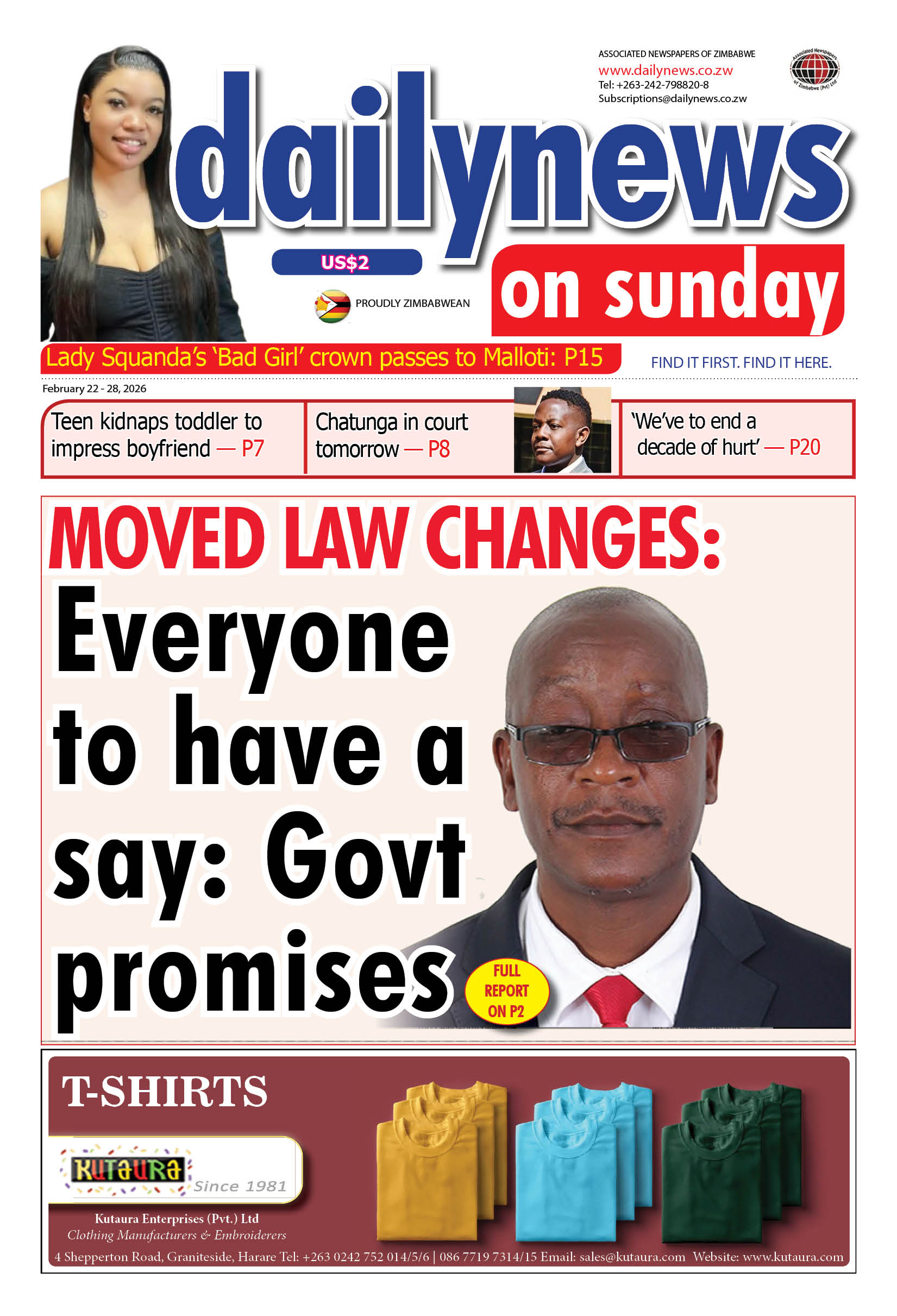 Sunday 22 February 2026